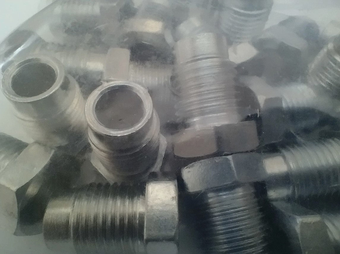 M12 x 1.25mm Brake Pipe Nuts Male Pack of 25 for 3/16" Pipe
