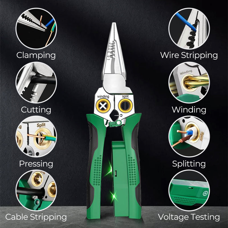๐ฅ8-in-1 Multi-Functional Wire Stripper Scissors With Electrical Test
