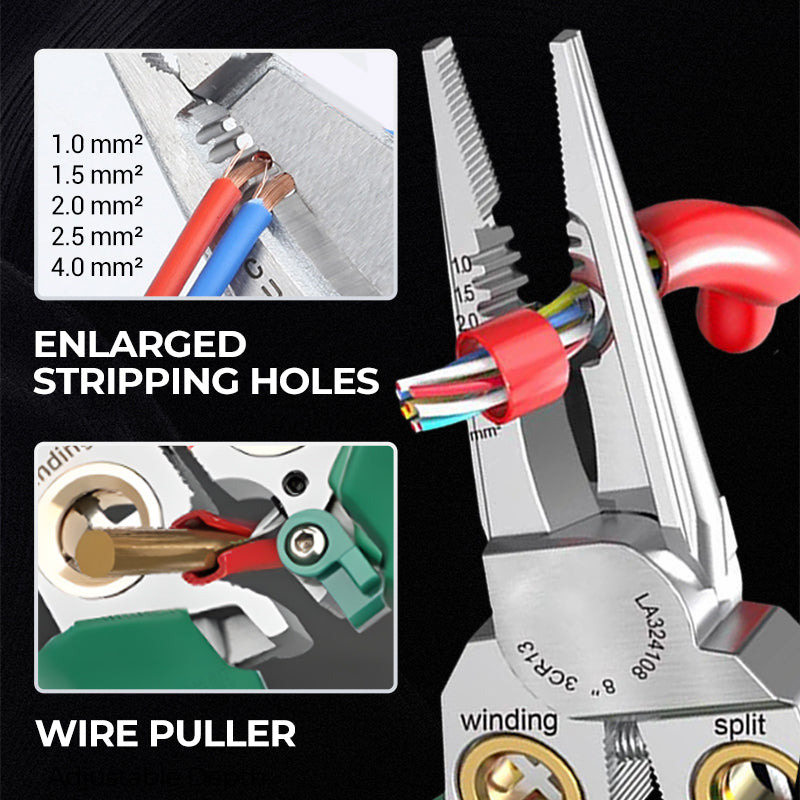 ๐ฅ8-in-1 Multi-Functional Wire Stripper Scissors With Electrical Test
