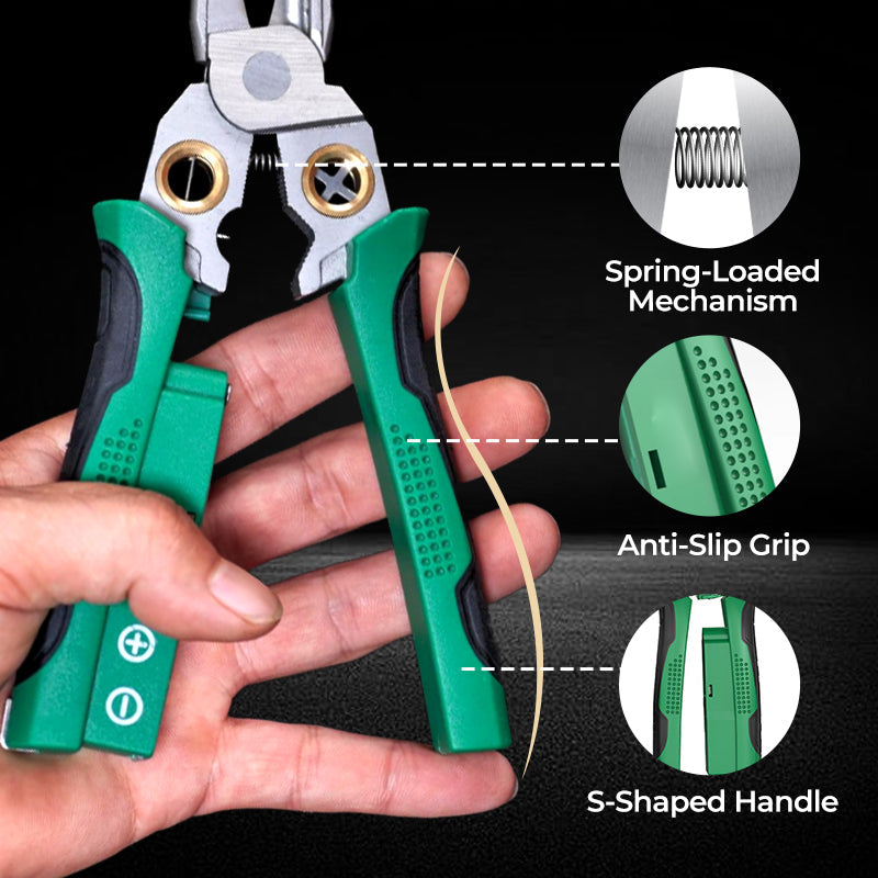 ๐ฅ8-in-1 Multi-Functional Wire Stripper Scissors With Electrical Test