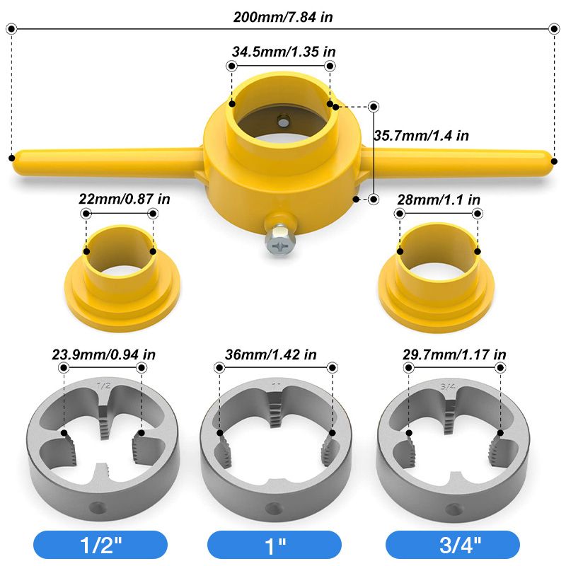 🔥Hot Sale - 40% OFF🔥2PCS Plastic Pipe Thread Die Kit