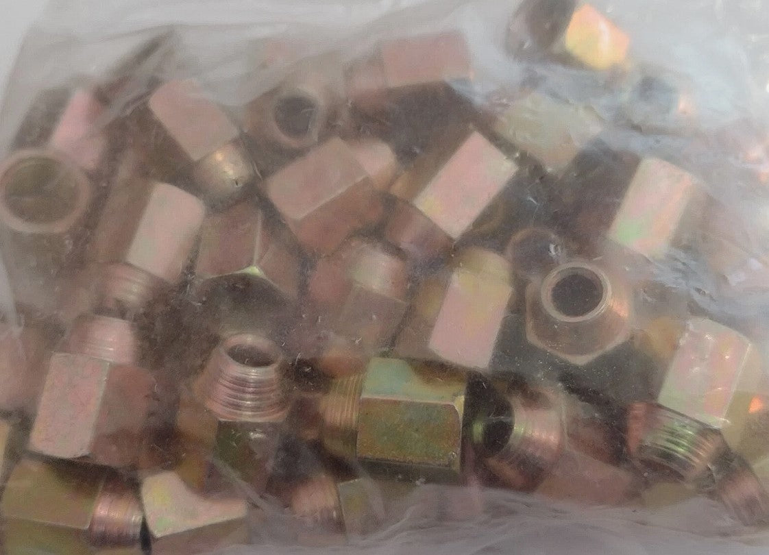 12mm x 1mm Female Brake Pipe Nuts for 1/4" Pipe Pack of 50