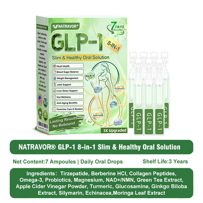 FDA Mall | Natravor® 8-in-1 Slim & Healthy Oral Solution (Once a day, results in 7 days), With 100 Billion CFU Active Probiotics ✅ Supports weight management, heart health, diabetes, gut & women’s health, while firming skin & boosting energy.