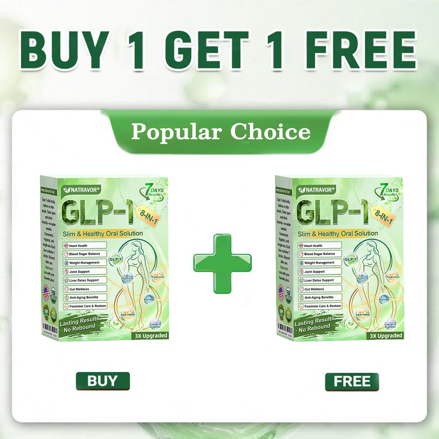 FDA Mall | Natravor® 8-in-1 Slim & Healthy Oral Solution (Once a day, results in 7 days), With 100 Billion CFU Active Probiotics ✅ Supports weight management, heart health, diabetes, gut & women’s health, while firming skin & boosting energy.