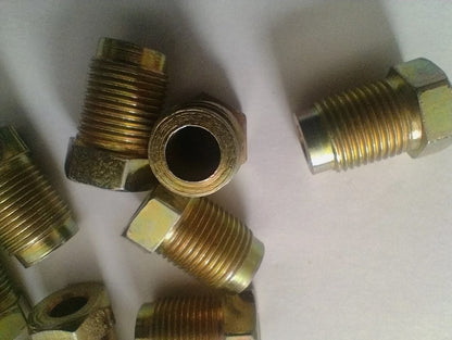 M12 x 1.0mm Male Brake Pipe Nuts for 6mm Pipe (10)