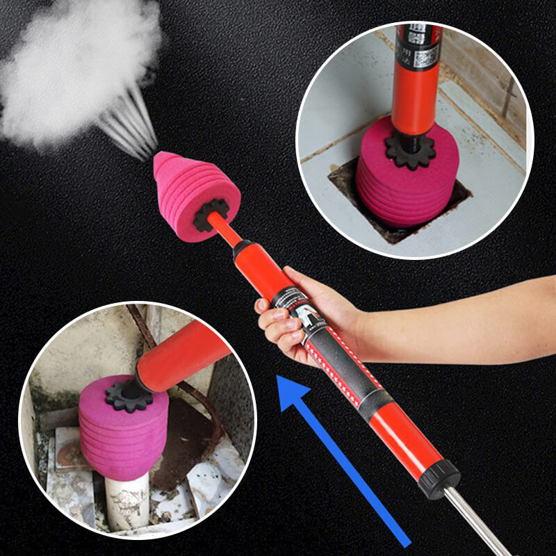 High Pressure Toilet Unblock One Shot Toilet Pipe Plunger, Upgraded Toilet Plunger Kit High Pressure Air Drain Clog Remover Plumbing Tool for Sink Bathroom Bathtub Clogged Pipe