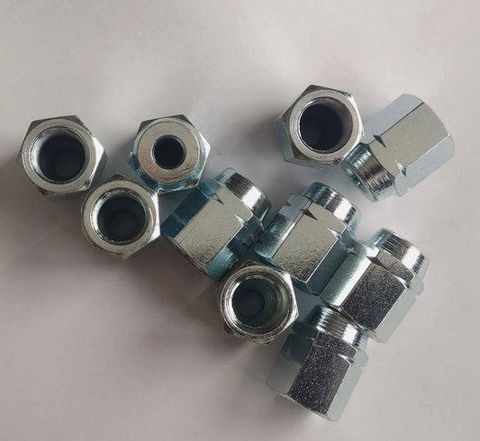 3/8" X 24 UNF Brake Pipe Nuts Long Female for 3/16" Brake Pipe (10)