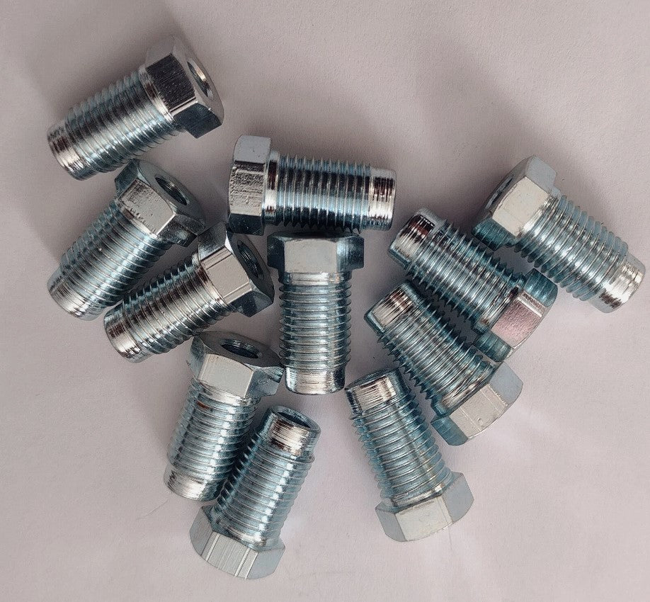 3/8" X 24 UNF Brake Pipe Nuts Long Male for 3/16" Brake Pipe (10)