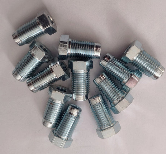 3/8" X 24 UNF Brake Pipe Nuts Long Male for 3/16" Brake Pipe (10)