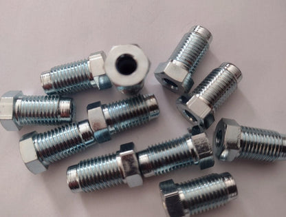 3/8" X 24 UNF Brake Pipe Nuts Long Male for 3/16" Brake Pipe (10)