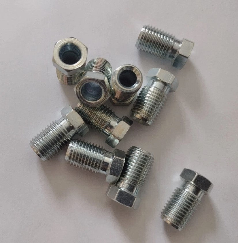 3/8" X 24 UNF Brake Pipe Nuts Short Male for 3/16" Brake Pipe (10)