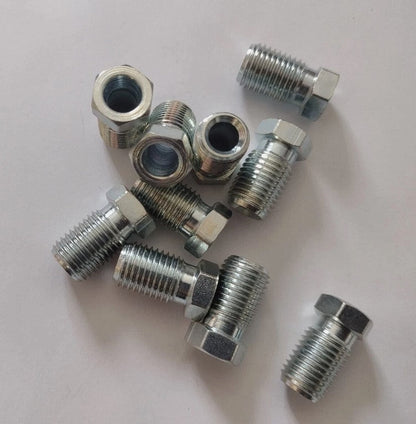 3/8" X 24 UNF Brake Pipe Nuts Short Male for 3/16" Brake Pipe (10)
