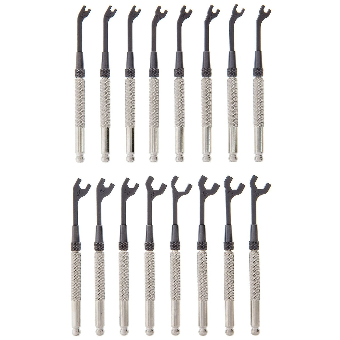 Wrench Set, 16 Pc. English / Metric Mini Open End