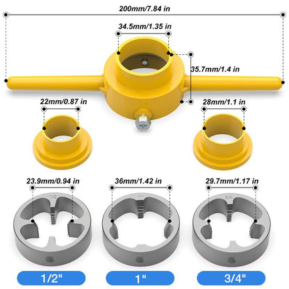 🔥Hot Sale - 40% OFF🔥2PCS Plastic Pipe Thread Die Kit