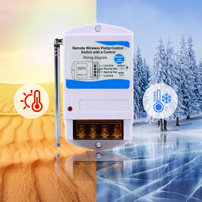 Remote Wireless Pump Control Switch with a Remote Control